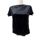 158-164-es fekete csillogó plüss alkalmi felső - H&M