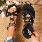 43-as fekete saru jellegű szandál - ÚJ