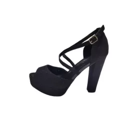   Női 38-as fekete magassarkú csillogó alkalmi cipő - Seastar - ÚJ