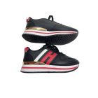 Női 36-os fekete vastag talpú sportos félcipő