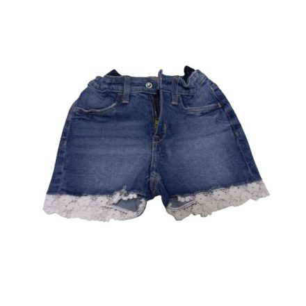 122-es kék, csipkés aljú farmershort, rövidnadrág - H&M