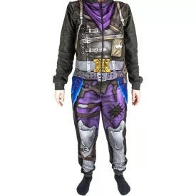   176-os szürke-lila polár kezeslábas pizsama, háziruha - Fortnite - ÚJ