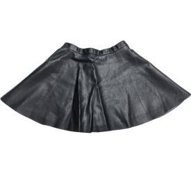 134-es fekete bőrhatású A-vonalú szoknya - H&M