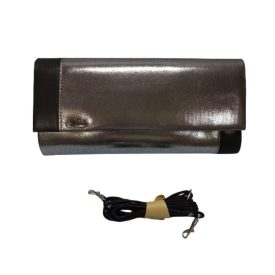   Ezüst-fekete csillogó elegáns női táska, borítéktáska, ridikül - ÚJ