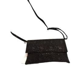   Fekete magában mintás elegáns női táska, borítéktáska, ridikül - ÚJ