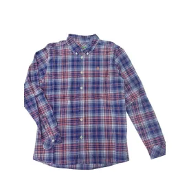 164-es kék-piros kockás hosszú ujjú ing - Benetton