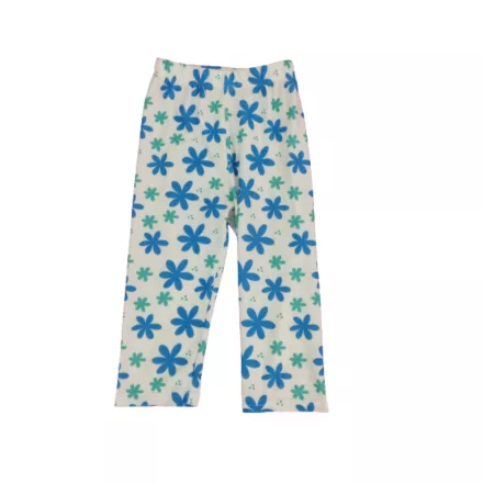 116-os fehér alapon virágos térdig érő leggings