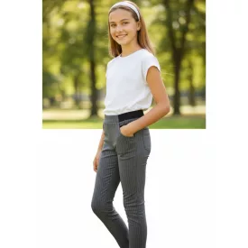 164-es szürke csíkos elegáns lány nadrág - C&A