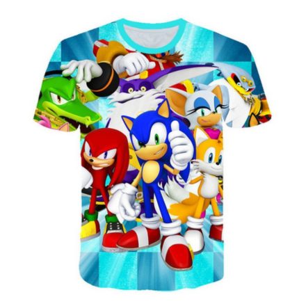 140-es világoskék póló - Sonic - ÚJ