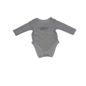 68-as szürke feliratos hosszú ujjú body - Primark