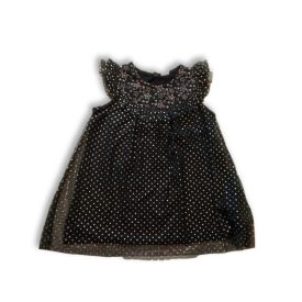  98-as fekete csillagos tüllös alkalmi ruha - Kiki & Koko - ÚJ