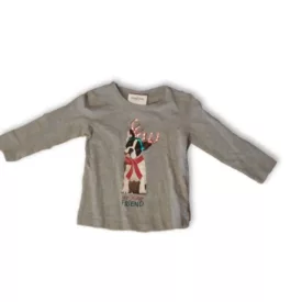   98-as szürke kutyás flitteres pamutfelső - Kiki & Koko - ÚJ