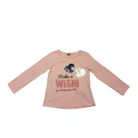   92-es rózsaszín átfordítható flitteres pamutfelső - Kiki  & Koko - ÚJ