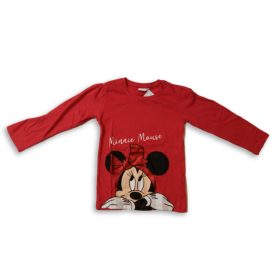 116-os piros pamutfelső - Minnie Egér - ÚJ