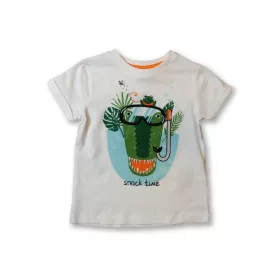 92-es fehér krokodilos póló - Kiki & Koko - ÚJ