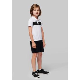 110-116-os fehér-fekete sportpóló - Proact - ÚJ