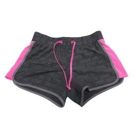   140-es szürke-rózsaszín sport short, rövidnadrág - Justice Active