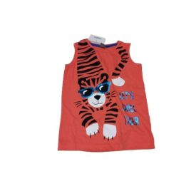 110-es piros tigrises ujjatlan póló - Kiki & Koko - ÚJ