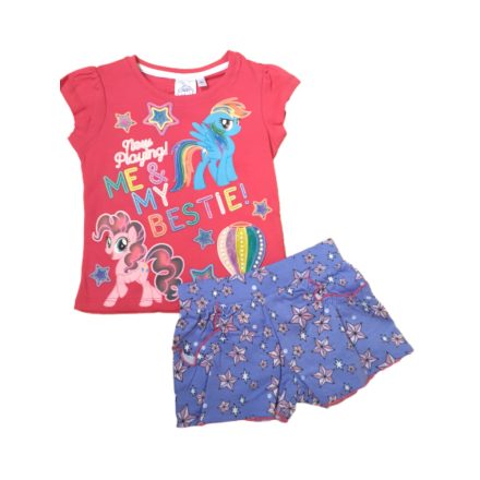 98-as pink-kék póló-rövidnadrág szett - My Little Pony - ÚJ