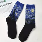 Kék zokni, felnőtt méret (kb 40-42-es) - Van Gogh: Csillagos éj - ÚJ