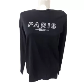 170-es fekete feliratos pamutfelső - H&M