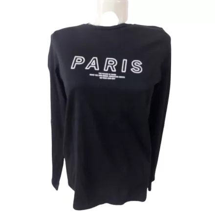 170-es fekete feliratos pamutfelső - H&M