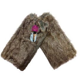   Női vagy nagylány barna szőrmés lábszárvédő - Aura.Via - ÚJ