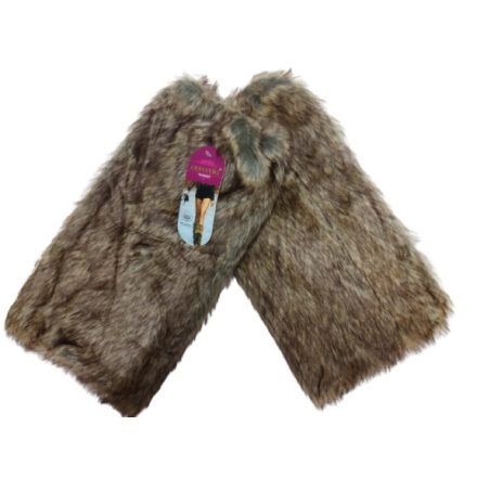 Női vagy nagylány barna szőrmés lábszárvédő - Aura.Via - ÚJ