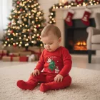 56-os piros karácsonyos pamut rugi - So Cute - ÚJ