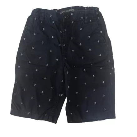 152-es sötétkék horgonyos vászon térdnadrág - H&M