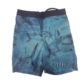   158-164-es kék cápás short, úszóshort hálós béléssel - H&M