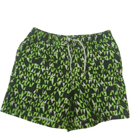 146-152-es zöld-fekete mintás short, úszóshort hálós béléssel - Blukids