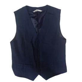 164-es sötétkék elegáns, alkalmi szövet mellény - H&M