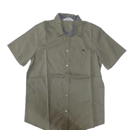 164-es khaki rövid ujjú ing - H&M