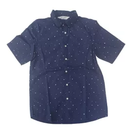 158-as sötétkék pöttyös elegáns rövid ujjú ing - H&M