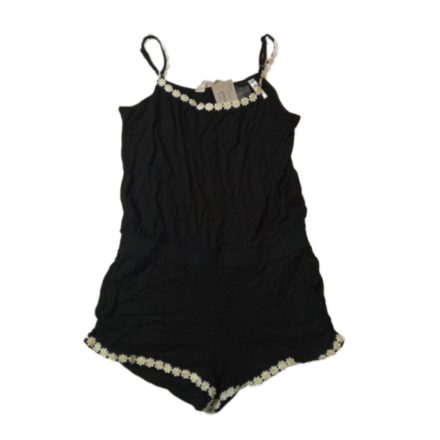 140-es fekete virágos playsuit - H&M