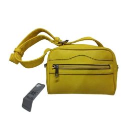   Sárga műbőr kistáska, crossbody, övtáskaként is hordható - ÚJ