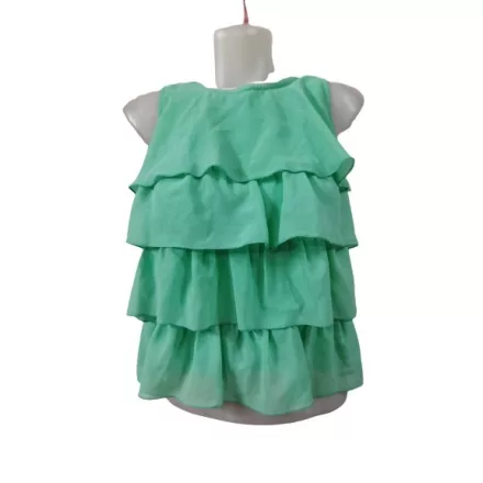 158-as zöld ujjatlan fodros blúz - H&M