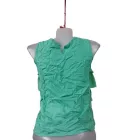 158-as zöld ujjatlan fodros blúz - H&M