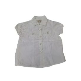 86-os fehér rövid ujjú vászon blúz - Cherokee