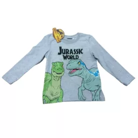 98-as szürke dínós pamutfelső - Jurassic World - ÚJ