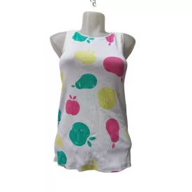 158-as fehér alapon gyümölcsös ujjatlan póló - Okaidi