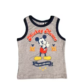 98-as szürke ujjatlan póló - Miki Egér - ÚJ