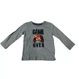   92-es szürke átfordítható flitteres konzolos pamutfelső - Kiki & Koko - ÚJ