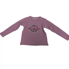 110-116-os rózsaszín virágos pamutfelső - Kidz Alive