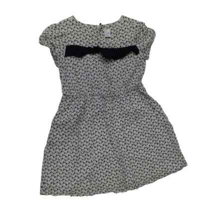 128-as törtfehér alapon sárga-fekete mintás ruha - Zara