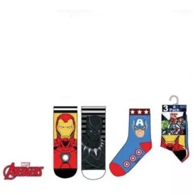   31-34-es színes mintás zoknik, 3 db egyben - Avengers - ÚJ