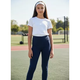 146-152-es sötétkék leggings 