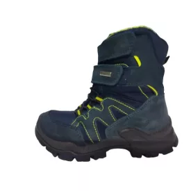   27-es sötétkék-sárga szőrmével bélelt hótaposó, bakancs - Action