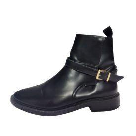 Női 39-es fekete műbőr bokacsizma - H&M